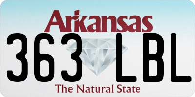 AR license plate 363LBL