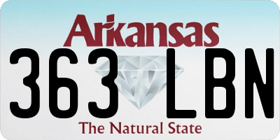 AR license plate 363LBN