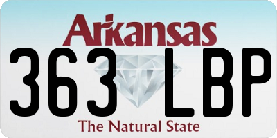 AR license plate 363LBP