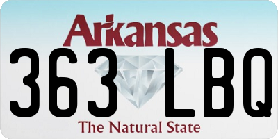 AR license plate 363LBQ