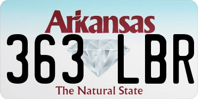 AR license plate 363LBR
