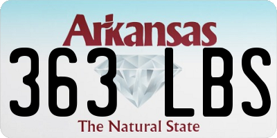 AR license plate 363LBS