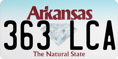 AR license plate 363LCA