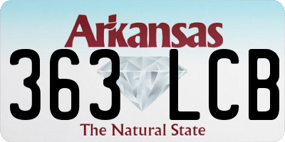 AR license plate 363LCB
