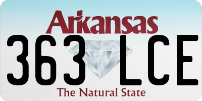 AR license plate 363LCE