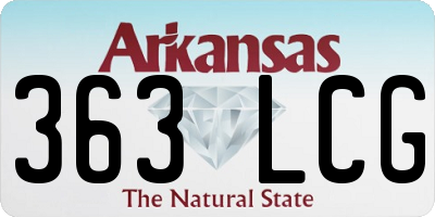 AR license plate 363LCG