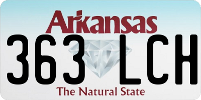 AR license plate 363LCH
