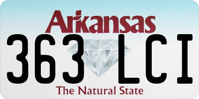 AR license plate 363LCI