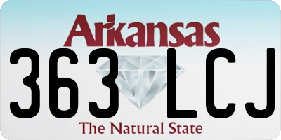 AR license plate 363LCJ