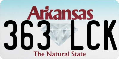 AR license plate 363LCK