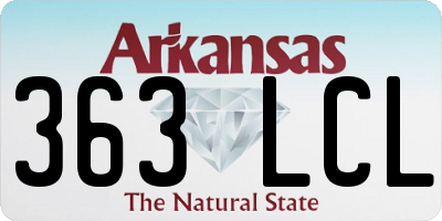 AR license plate 363LCL