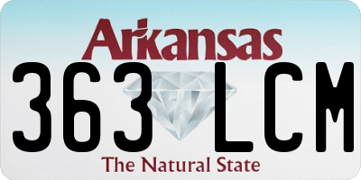 AR license plate 363LCM