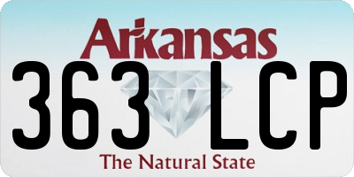 AR license plate 363LCP