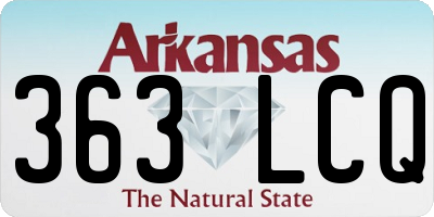 AR license plate 363LCQ