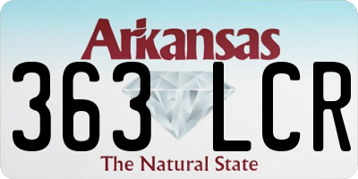 AR license plate 363LCR