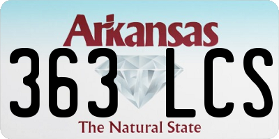AR license plate 363LCS