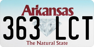 AR license plate 363LCT