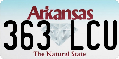 AR license plate 363LCU