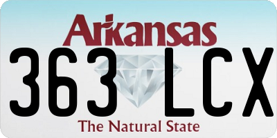 AR license plate 363LCX