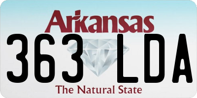 AR license plate 363LDA