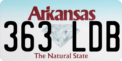 AR license plate 363LDB