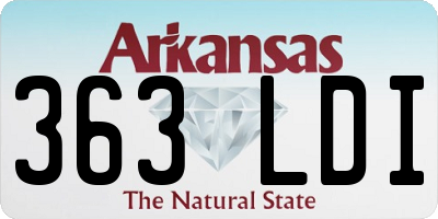 AR license plate 363LDI