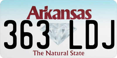 AR license plate 363LDJ