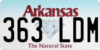 AR license plate 363LDM