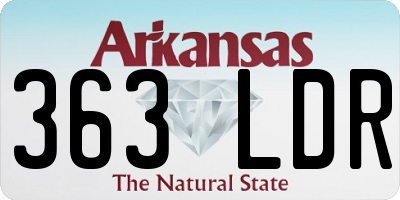 AR license plate 363LDR