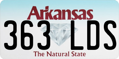 AR license plate 363LDS