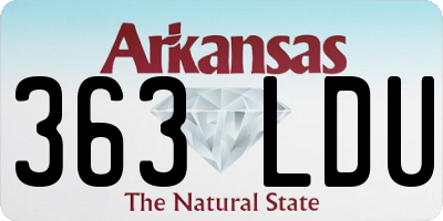 AR license plate 363LDU