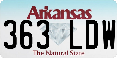 AR license plate 363LDW