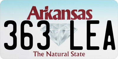 AR license plate 363LEA