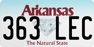AR license plate 363LEC