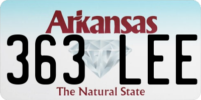 AR license plate 363LEE