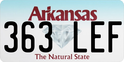 AR license plate 363LEF