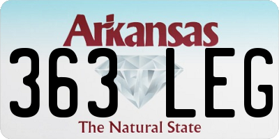 AR license plate 363LEG
