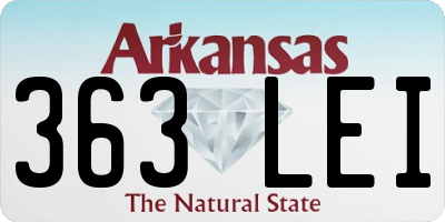 AR license plate 363LEI