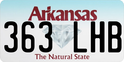 AR license plate 363LHB