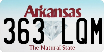 AR license plate 363LQM