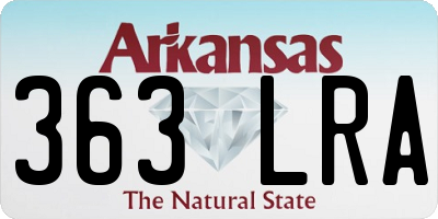 AR license plate 363LRA