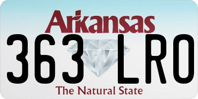 AR license plate 363LRO