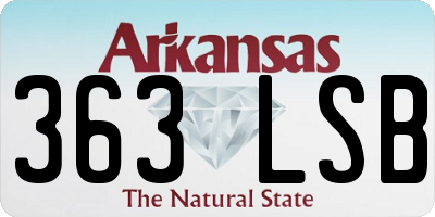 AR license plate 363LSB