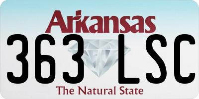 AR license plate 363LSC