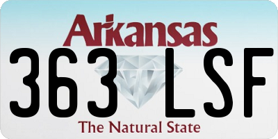 AR license plate 363LSF