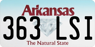 AR license plate 363LSI