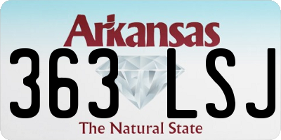 AR license plate 363LSJ