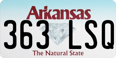 AR license plate 363LSQ