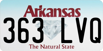 AR license plate 363LVQ