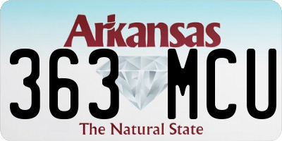 AR license plate 363MCU